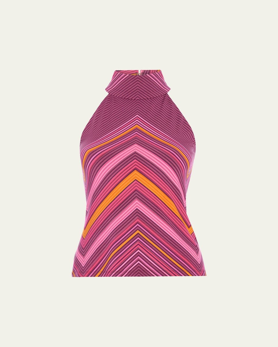 Jenna Chevron Halter Top